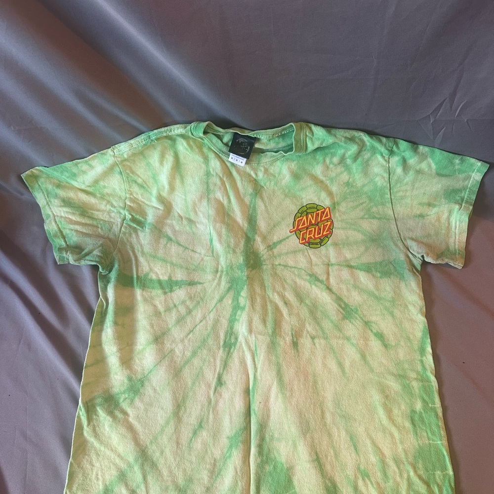 Santa Cruz Skateboards TMNT Tie Dye Short Sleeve Tee size Medium